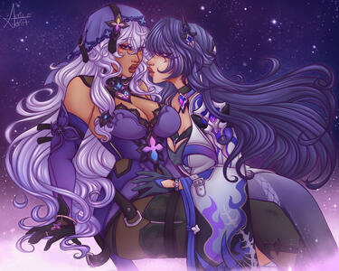 2 Characters, Fully Rendered, + Background