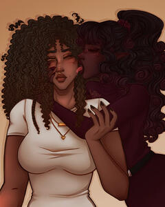 2 Characters, Fully Rendered, Simple Background