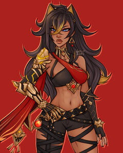 Thigh-up, Fully-Rendered, + Complex Outfit