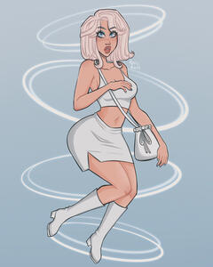 Full-Body, Partially Rendered, Simple BG